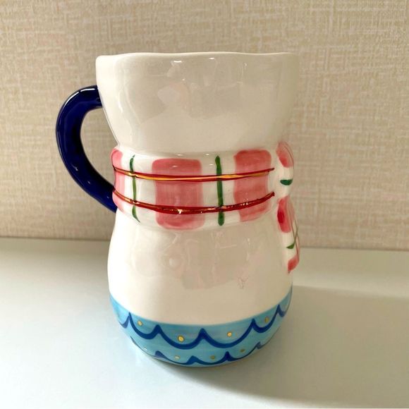 Anthropologie, Christmas Joyeux, Noel Snowman Large Holiday Mug, Bird Ca… - Picture 6 of 9